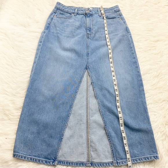 PAIGE Blue Denim Midi Skirt - Picture 4 of 7